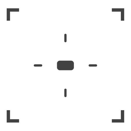 vector autofocus icon on gadget screen on white backgroundのイラスト素材