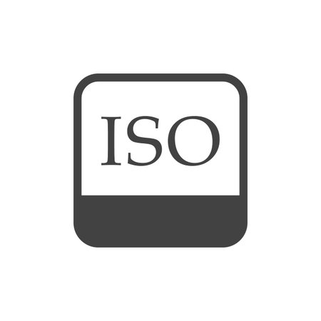 vector icon of international standards organization on a white backgroundのイラスト素材