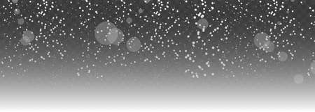 vector realistic snowfall with flare on transparent backgroundのイラスト素材