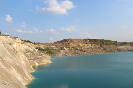 Mountain lake in the summer dayの写真素材