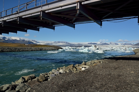 Jokulsarlon Glacier Lagoon in Icelandの写真素材