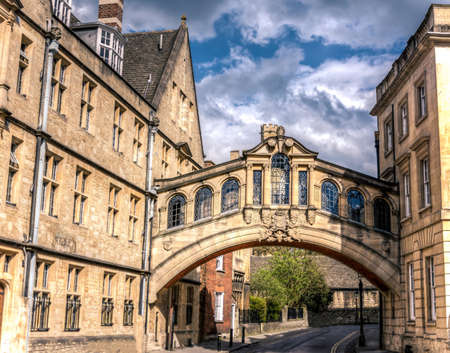 Hertford bridge best knwon as the Bridge of Sighs in Oxford Englandのeditorial素材