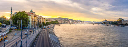 Budapest Cityscape at Sunsetのeditorial素材