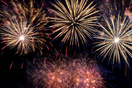 Colorfull fireworks during a celebrationの写真素材