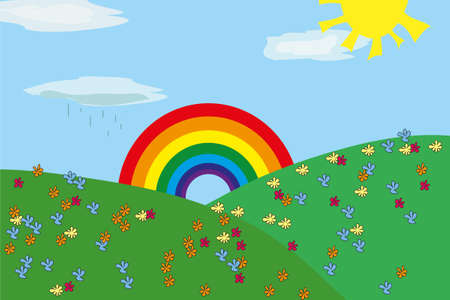 Summer rainbowのイラスト素材