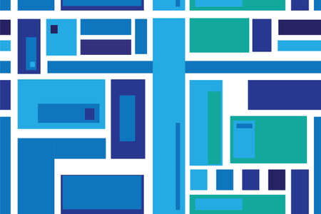 Seamless background with blue rectanglesのイラスト素材