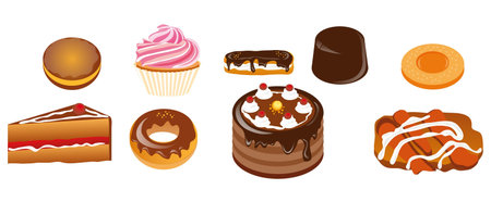  illustration shows the different types of cakes