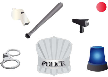 police Accessoriesのイラスト素材