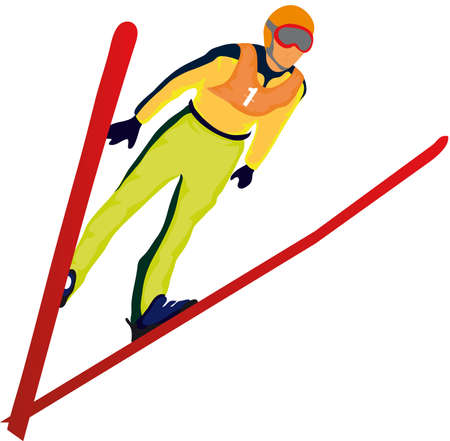 ski jumperのイラスト素材