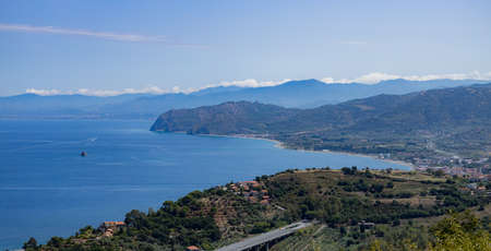 Aquamarine blue waters of the sea. Sicily, Italyの写真素材