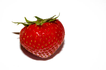 Fresh tasty Strawberry isolated on white backgroundの写真素材