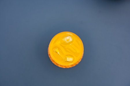 Refreshing Glass of Passion fruit Juiceの写真素材