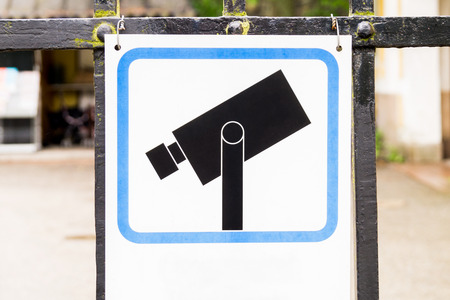 Camera surveillance signの写真素材