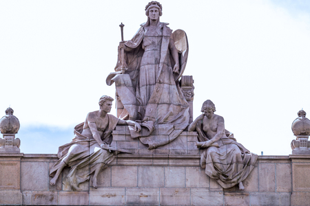 Monument on top of the Swedish parliamentのeditorial素材
