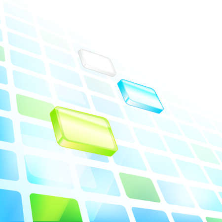 Abstract background made of green and blue glossy plates, eps10 vectorのイラスト素材