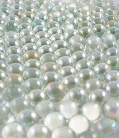 transparent ball spheres as abstract texture background side viewの写真素材