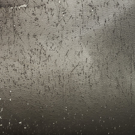 Scratched old black leather texture background fragment