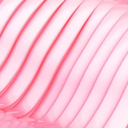 Abstract background made of pink glossy stripsの写真素材