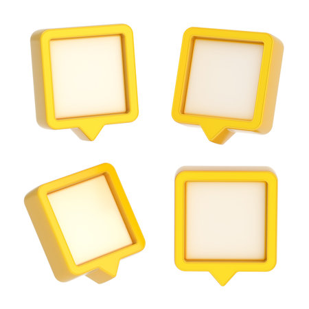 Geo positioning tag button white and yellow colored element isolated over the white background, set...
