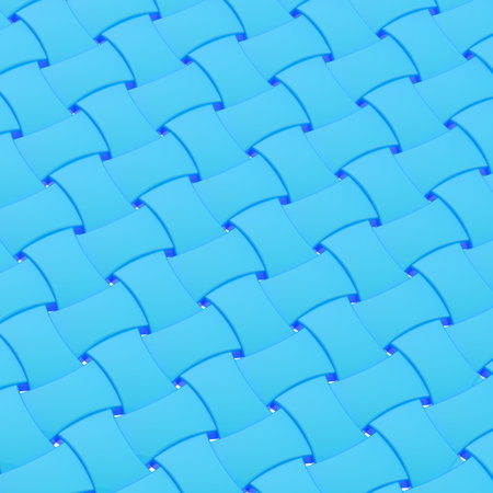 Wicker surface as an abstract background composition made of glossy blue elements