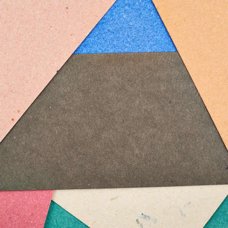 Composition of multiple cardboard paper sheets as an abstract background compositionの写真素材