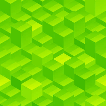 Abstract seamless background vector pattern texture made of green glossy blocksのイラスト素材