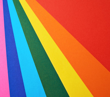 Stack of colorful sheets of paper 