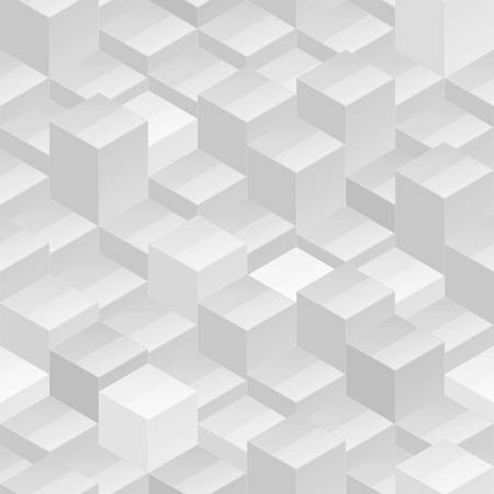 Abstract seamless background pattern texture made of white glossy blocksのイラスト素材