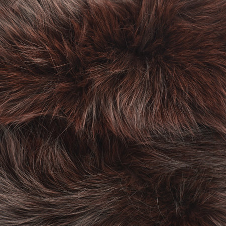 Brown fur texture fragment as a background composition