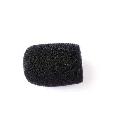 Soft microphone tip isolated over white backgroundの写真素材