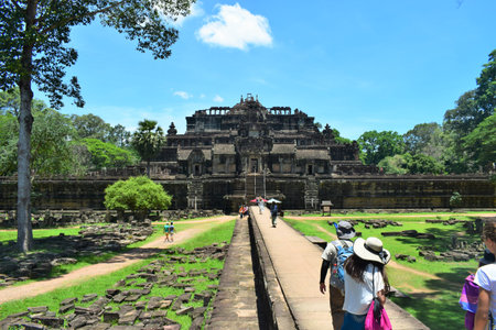 Temple grounds in Cambodiaのeditorial素材