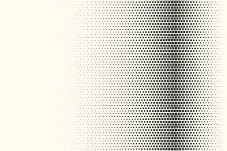 Comic halftone background. Vector retro dotted template for labels. White and black geometric...