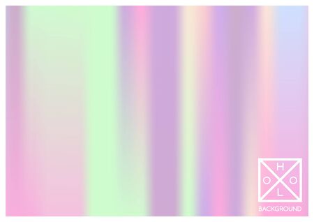Holographic background. Holo sparkly cover. Abstract soft pastel colors backdrop. Trendy creative vector cosmic gradient. Mesh holographic foil. Creative neon template for banner. Vibrant print.のイラスト素材