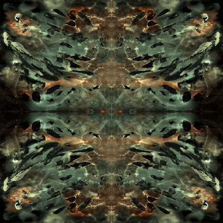 Painted watercolor pattern. Abstract geometric oriental seamless print.