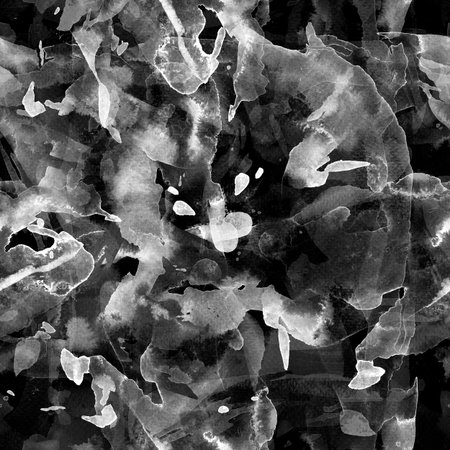 Watercolor geometric design. Watercolour seamless pattern with abstract stripes, dots and brushstrokes.の写真素材