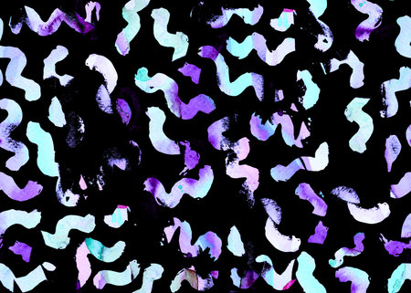Watercolor memphis pattern. Horizontal abstract handmade geometric design. Minimal watercolour...