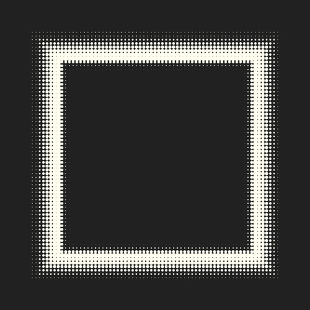 Halftone dots. Vector black and white circles halftone background. Geometric vintage monochrome fade wallpaper. MInimal abstract graphic backdrop. Pop art print. Dotted geometric retro pattern.のイラスト素材