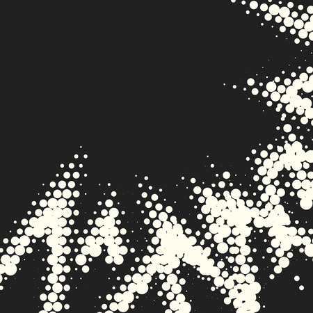 Halftone dots. Vector black and white circles halftone background. Geometric vintage monochrome fade wallpaper. MInimal abstract graphic backdrop. Pop art print. Dotted geometric retro pattern.のイラスト素材