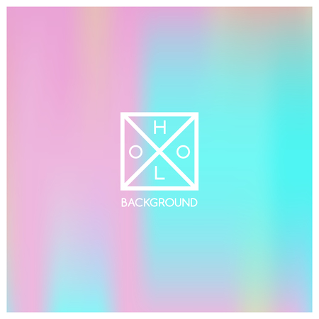 Holographic background. Holo sparkly cover. Iridescent gradient. Abstract soft pastel colors backdrop. Trendy creative vector. Mesh holographic foil. Creative neon template for banner. Vibrant print.のイラスト素材