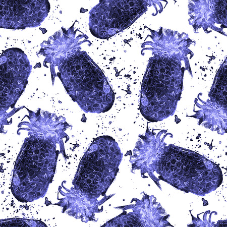 Pineapple pattern. Summer exotic print.の写真素材