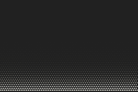 Comic halftone background. Vector retro dotted template for labels and sketches. White and black geometric gradient for pop art designs. Vintage backdrop with isolated pattern for cartoon book.のイラスト素材