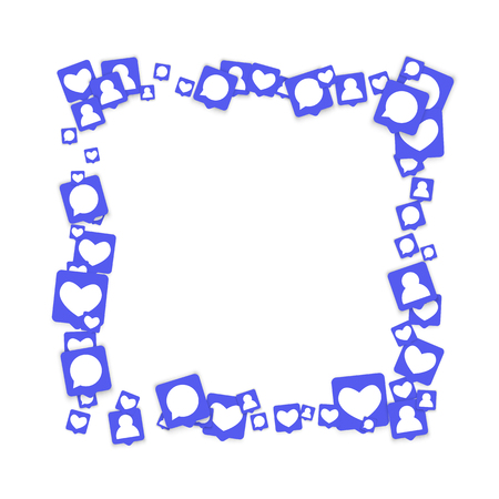 Social media marketing background. Blog design.  Social networks. Follow and Share Social Media Icons Background for App, Application, Marketing, Smm, Ceo, Web, Internet, Analytics, Business.のイラスト素材