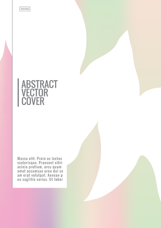 Exotic cover. Flat Eco placard. Vector abstract holographic pattern for poster design. Organic summer flyer. 2d prints for banner background. Exotic jungle pattern for backdrop. Catalog template.のイラスト素材