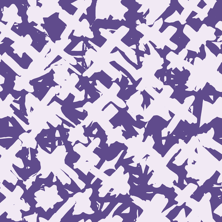 Cross pattern. Ultraviolet geometric seamless texture. Flat vector design print. Trendy graphic repeating print. Diamond background. Stylish abstract linear ornamentのイラスト素材