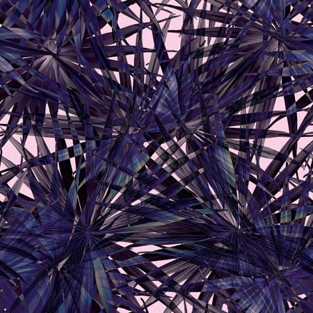 Palm Monstera Seamless Pattern. Indigo Tropical Summer Background. Beach Jungle Leaves for Swimwear Design. Lei Rapport. Vintage Hawaiian Print. Exotic Texture. Botanic tile.のイラスト素材