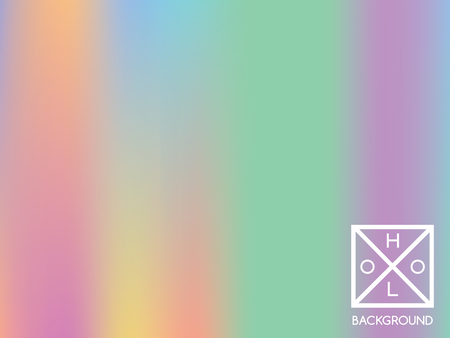 Holographic background. Holo sparkly cover. Abstract soft pastel colors backdrop. Trendy creative vector cosmic gradient. Mesh holographic foil. Creative neon template for banner. Vibrant print.のイラスト素材