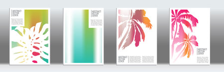 Rainbow cover design mockup. Notebook creative layout. Background for corporate annual report, poster, magazine first page. Minimal leaflet, business flyer. Promotion concept card. A4  abstract artのイラスト素材