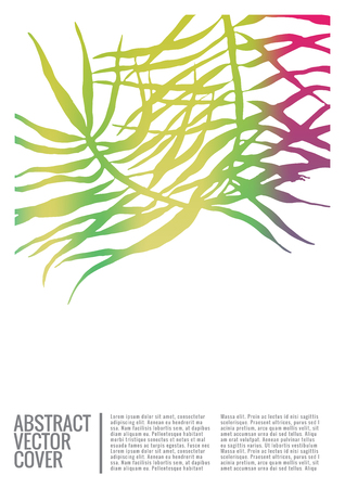 Rainbow cover design mockup. Notebook creative layout. Background for corporate annual report, poster, magazine first page. Minimal leaflet, business flyer. Promotion concept card. A4  abstract artのイラスト素材