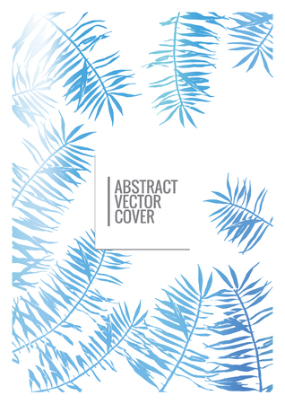 Blue cover design template. Notebook creative layout. Background for corporate annual report, poster, magazine first page. Minimal leaflet, business flyer. Promotion concept card. Flat geometric coverのイラスト素材