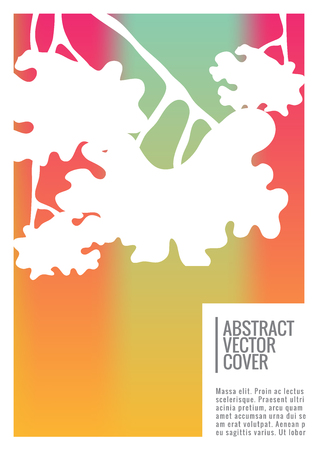 Rainbow cover design mockup. Notebook creative layout. Background for corporate annual report, poster, magazine first page. Minimal leaflet, business flyer. Promotion concept card. A4  abstract artのイラスト素材